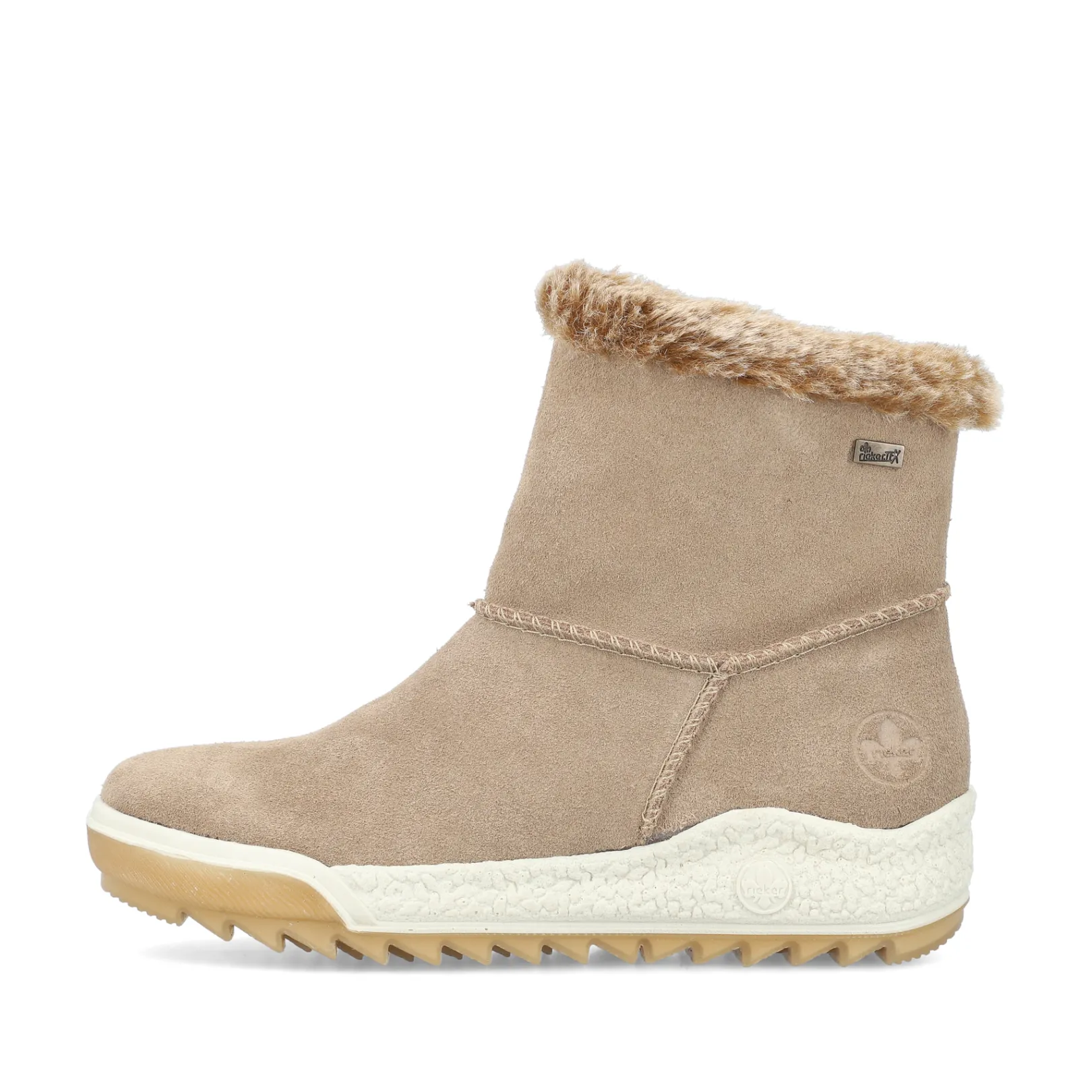 Rieker Stiefeletten & Boots | Fluffy<Damen Kurzstiefel braun Beige