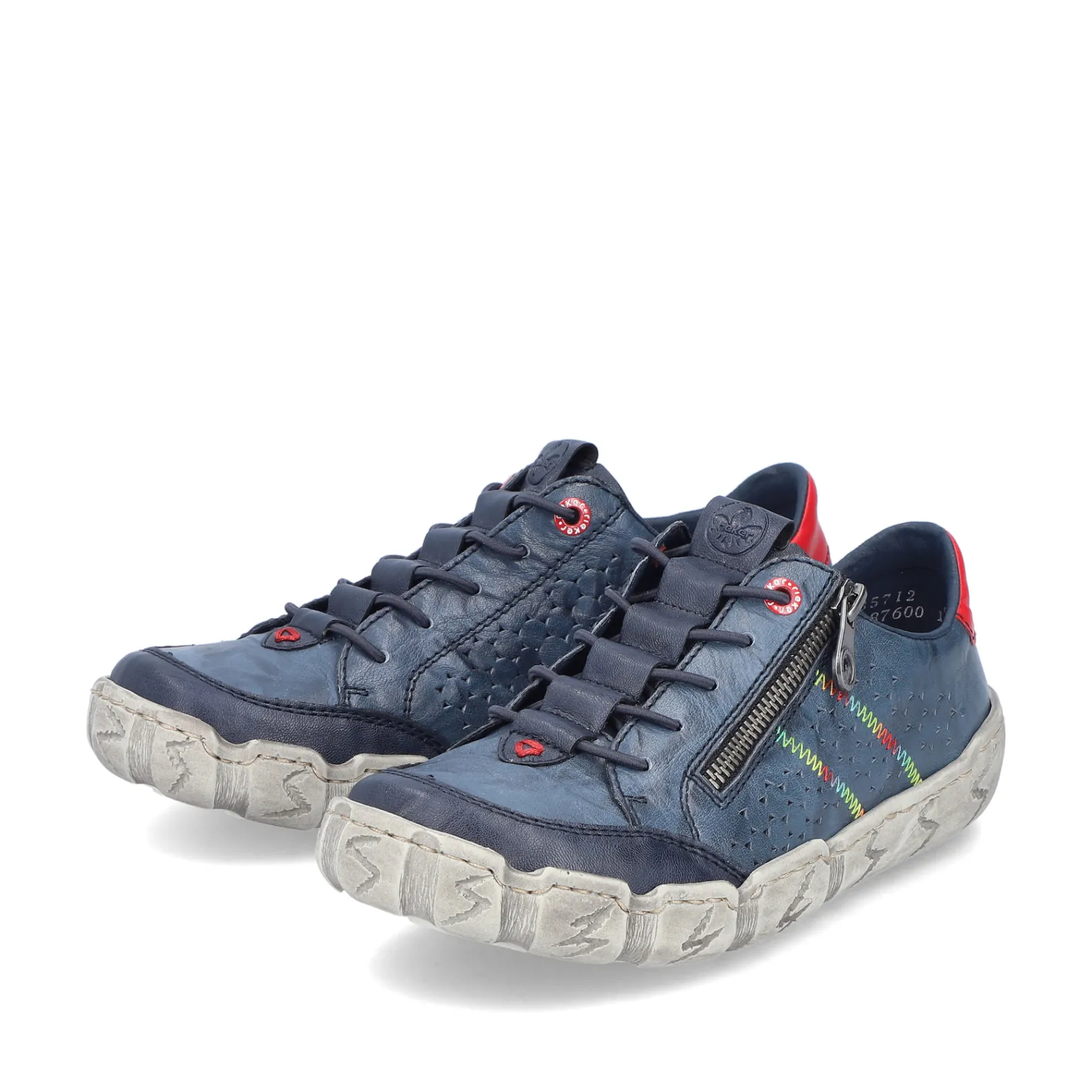 Rieker Halbschuhe & Slipper<Damen Schnürschuhe schiefer Blau