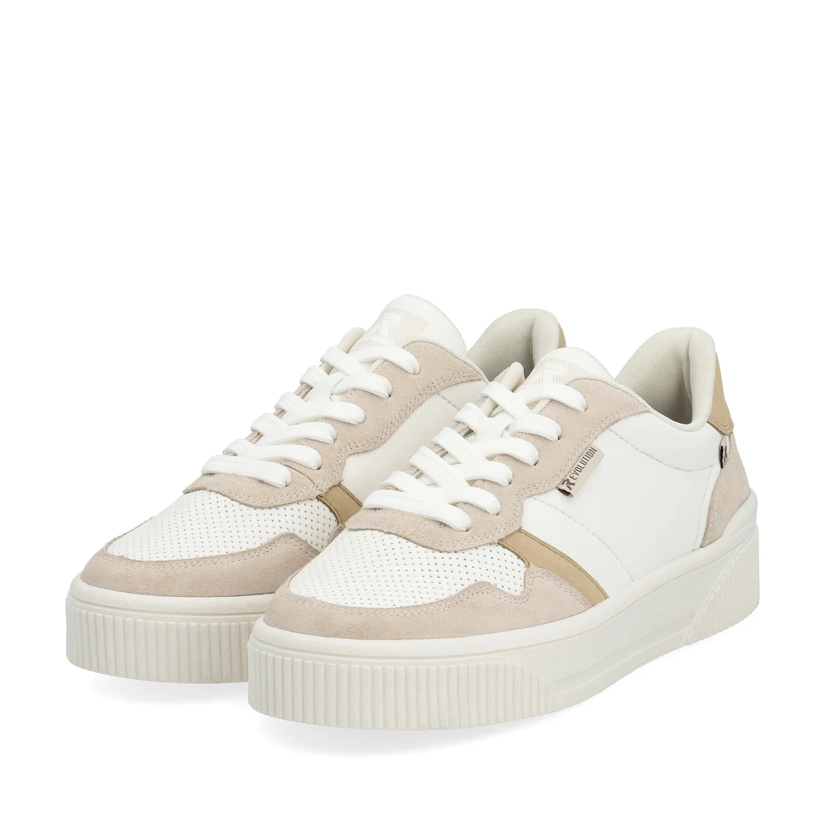 Rieker Sneaker<Damen Sneaker Low crystal-white sand-beige Weiss